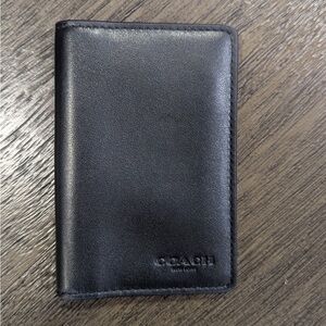 Coach Black Leather Card Holder